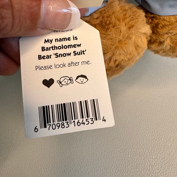 Jellycat Bartholomew Bear Snow Suit FAST SHIP NEW Bartholomew Christmas - Picture 9 of 9